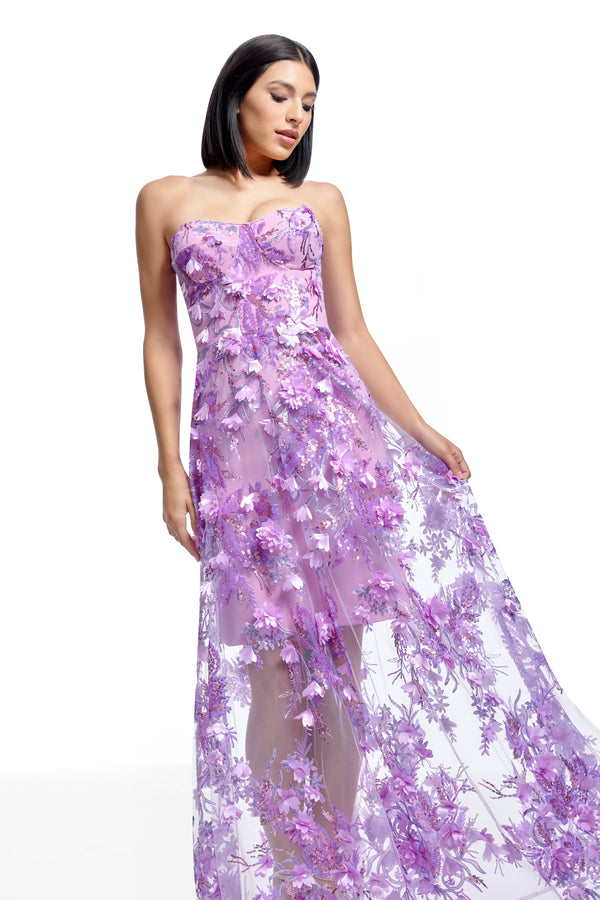 MELISSA DRESS / LILAC MULTI