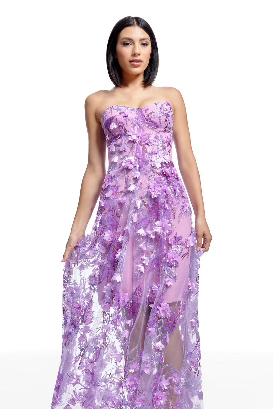 MELISSA DRESS / LILAC MULTI