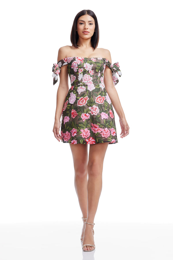 Meris Dress / PINK ROSE MULTI