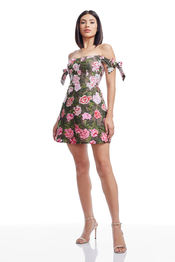 Meris Dress / PINK ROSE MULTI