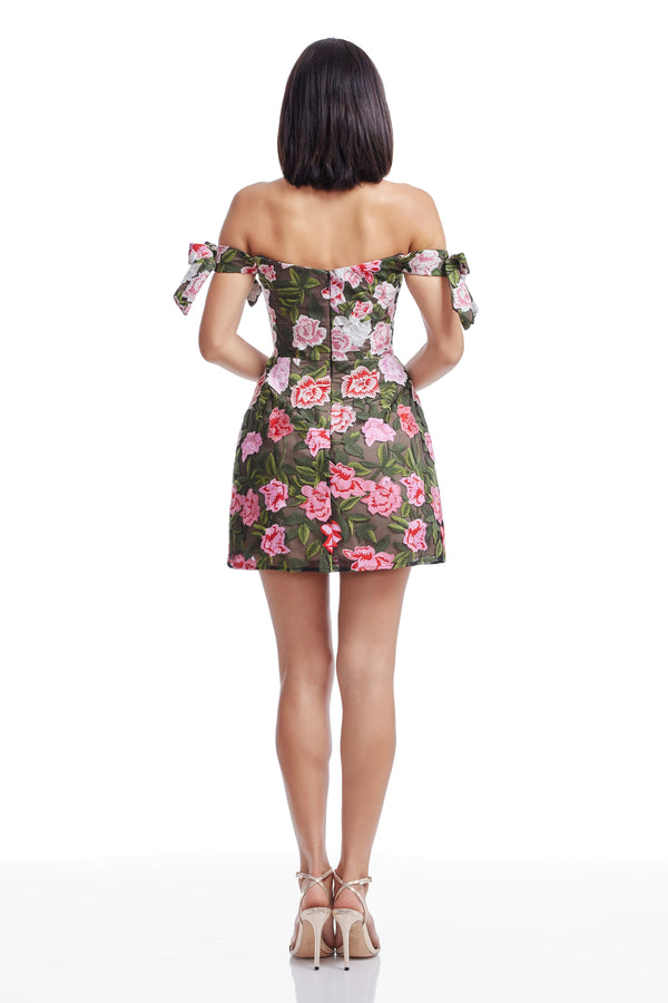 Meris Dress / PINK ROSE MULTI