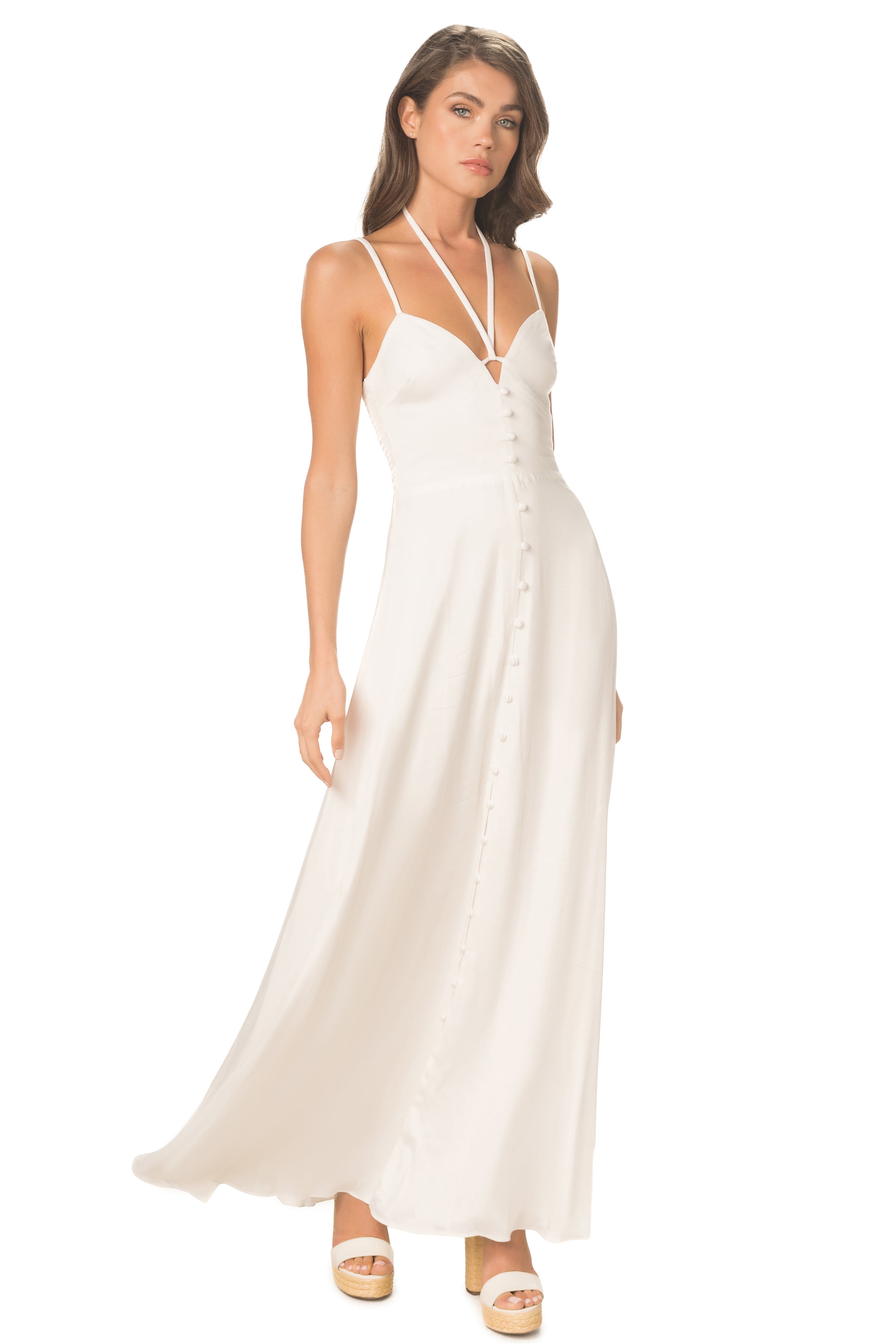 White Midi Wedding  Bridesmaid Dress 3402#