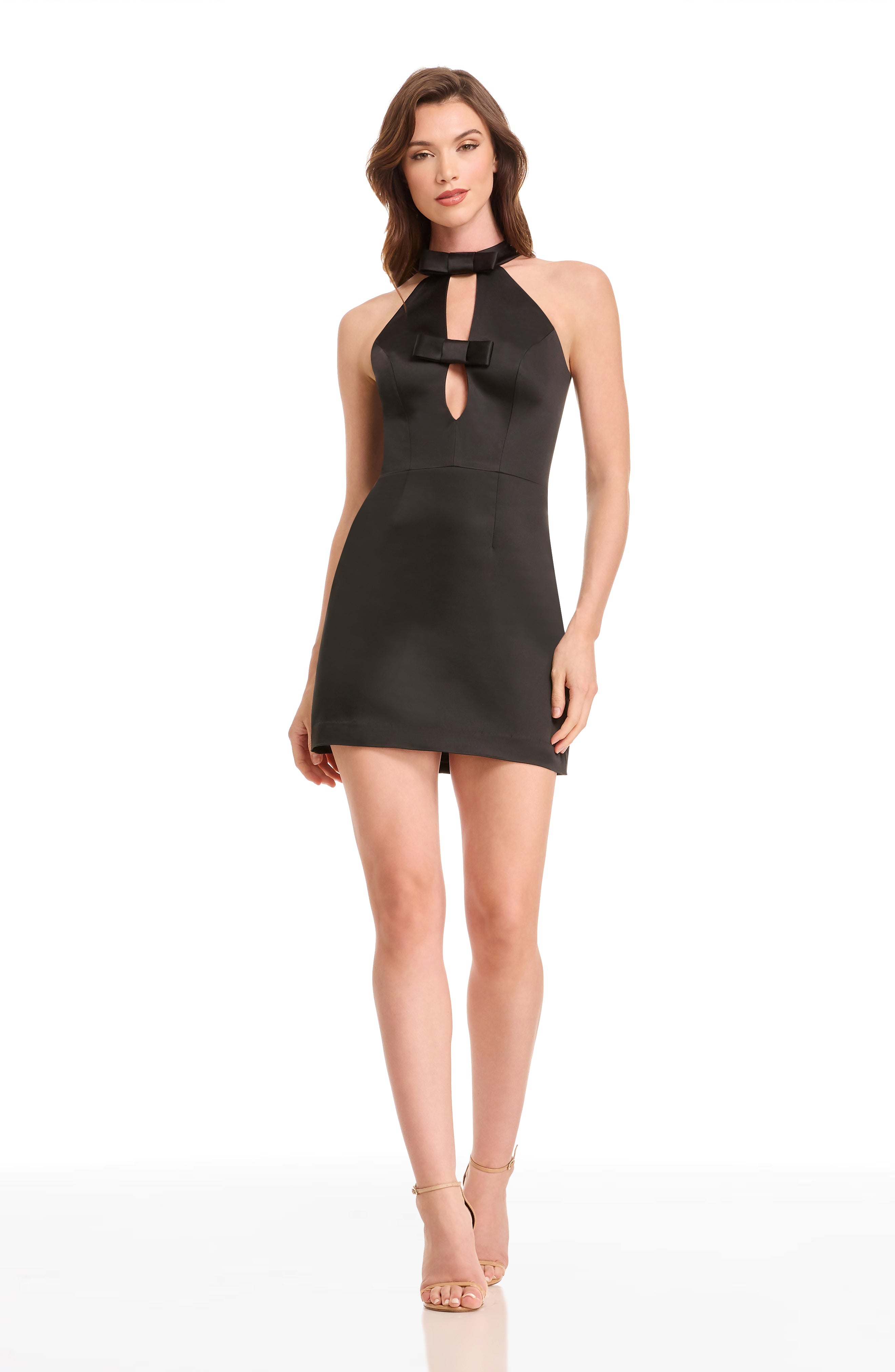 mira mini dress dress the population Dress The Population Mina Bow Mini Dress