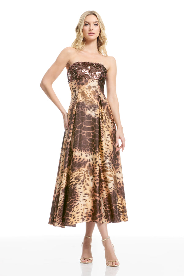 MIRANDA DRESS / ABSTRACT LEOPARD
