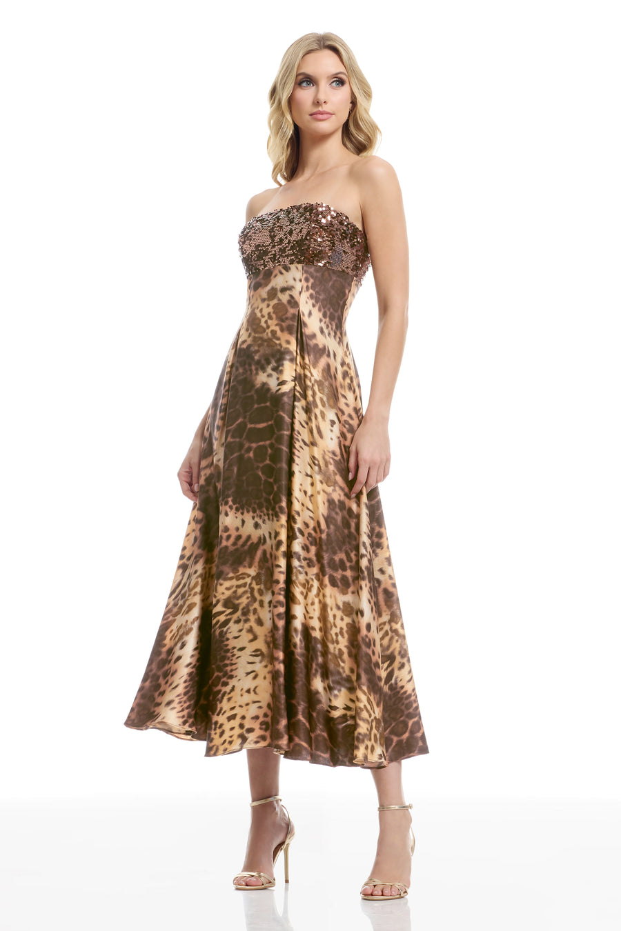 MIRANDA DRESS / ABSTRACT LEOPARD