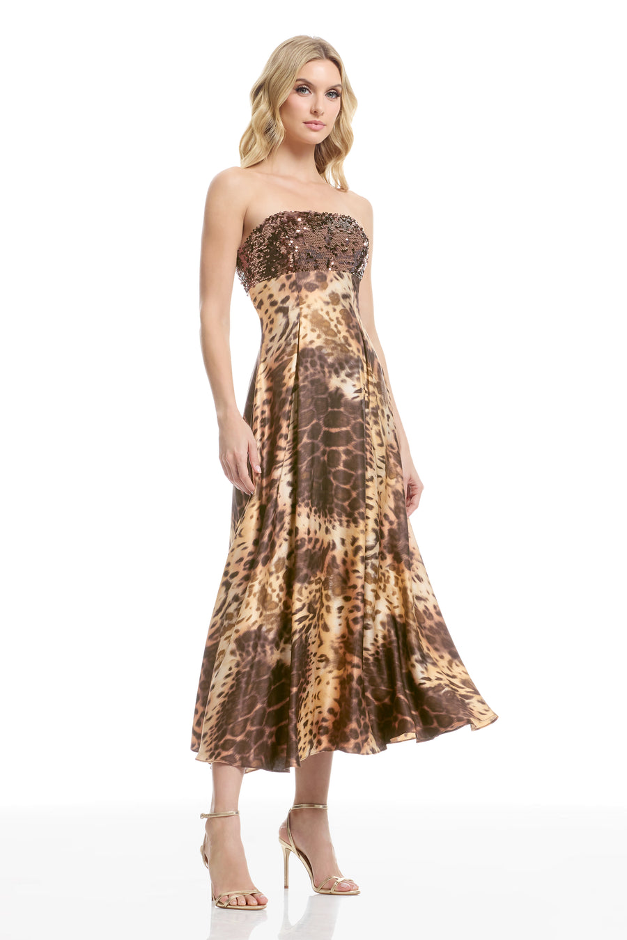 MIRANDA DRESS / ABSTRACT LEOPARD