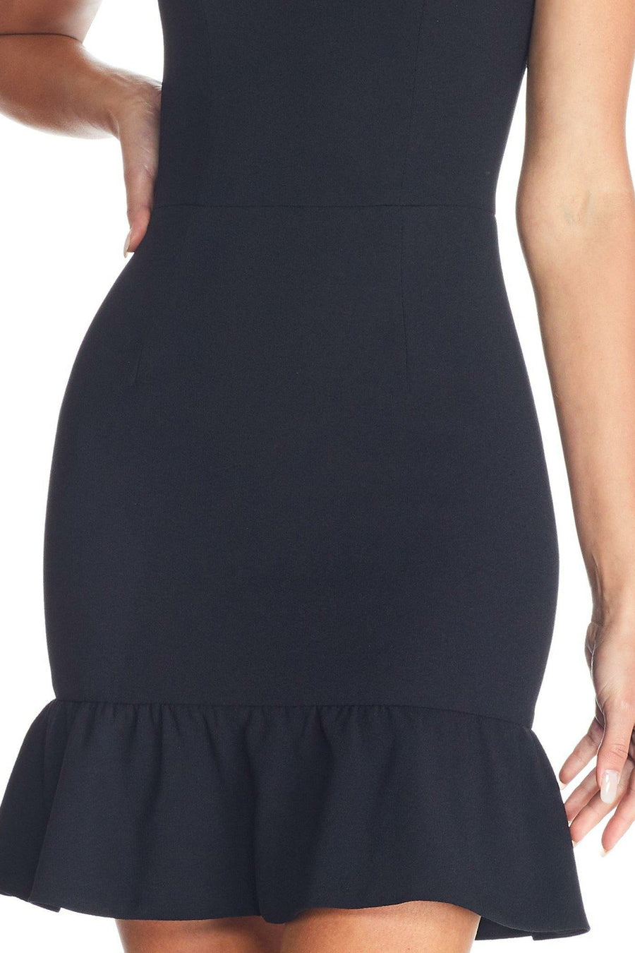 dress the population mira mini dress DRESS THE POPULATION Women Mira Mini Dress S Hibiscuss Pink Ruffled Hem NWT