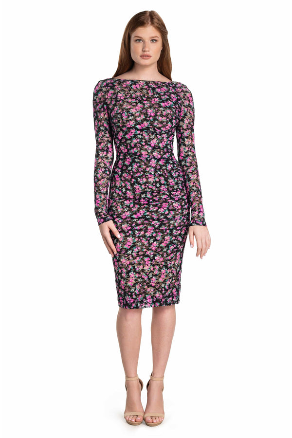 Mona Dress / BLACK MULTI