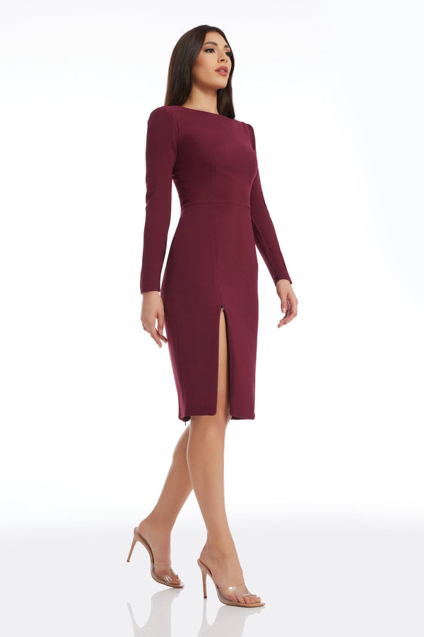 Nadia Dress / BURGUNDY
