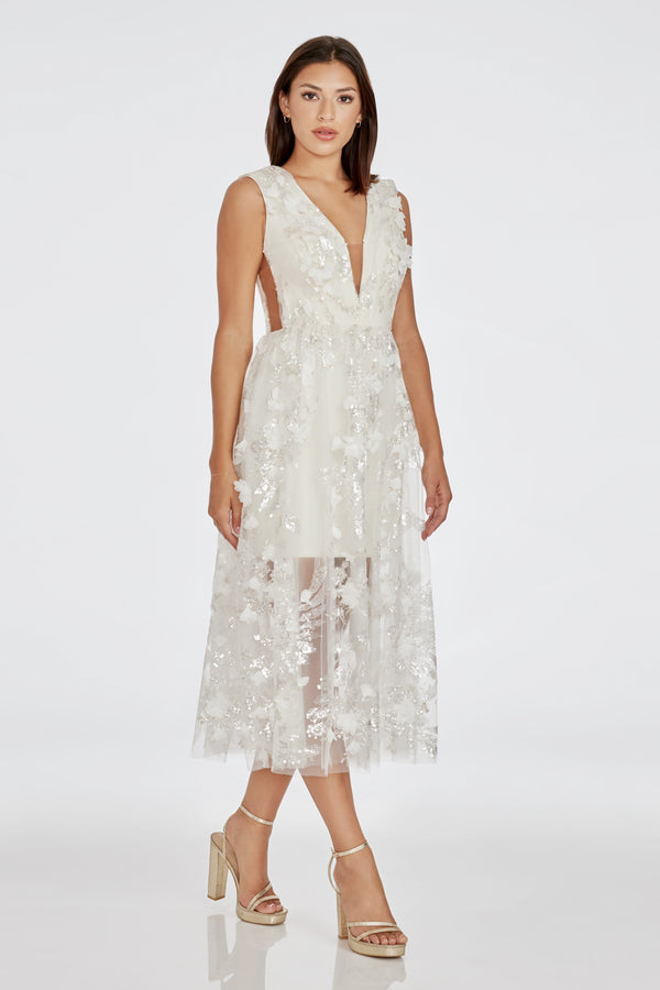 Nalani Dress / WHITE MULTI