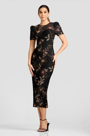 Nanette Dress / BLACK MULTI