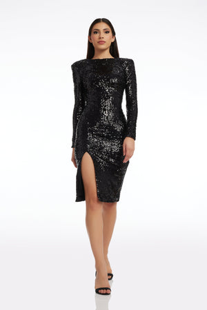 Natalie Dress / JET BLACK MULTI