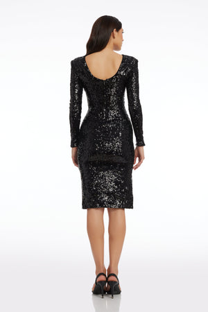 Natalie Dress / JET BLACK MULTI