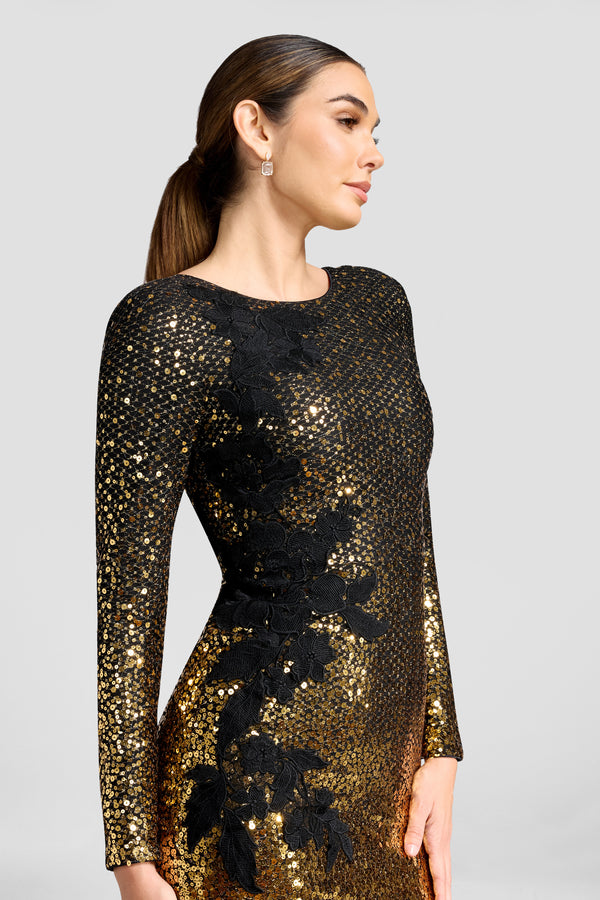 Nathalia Dress / GOLD MULTI