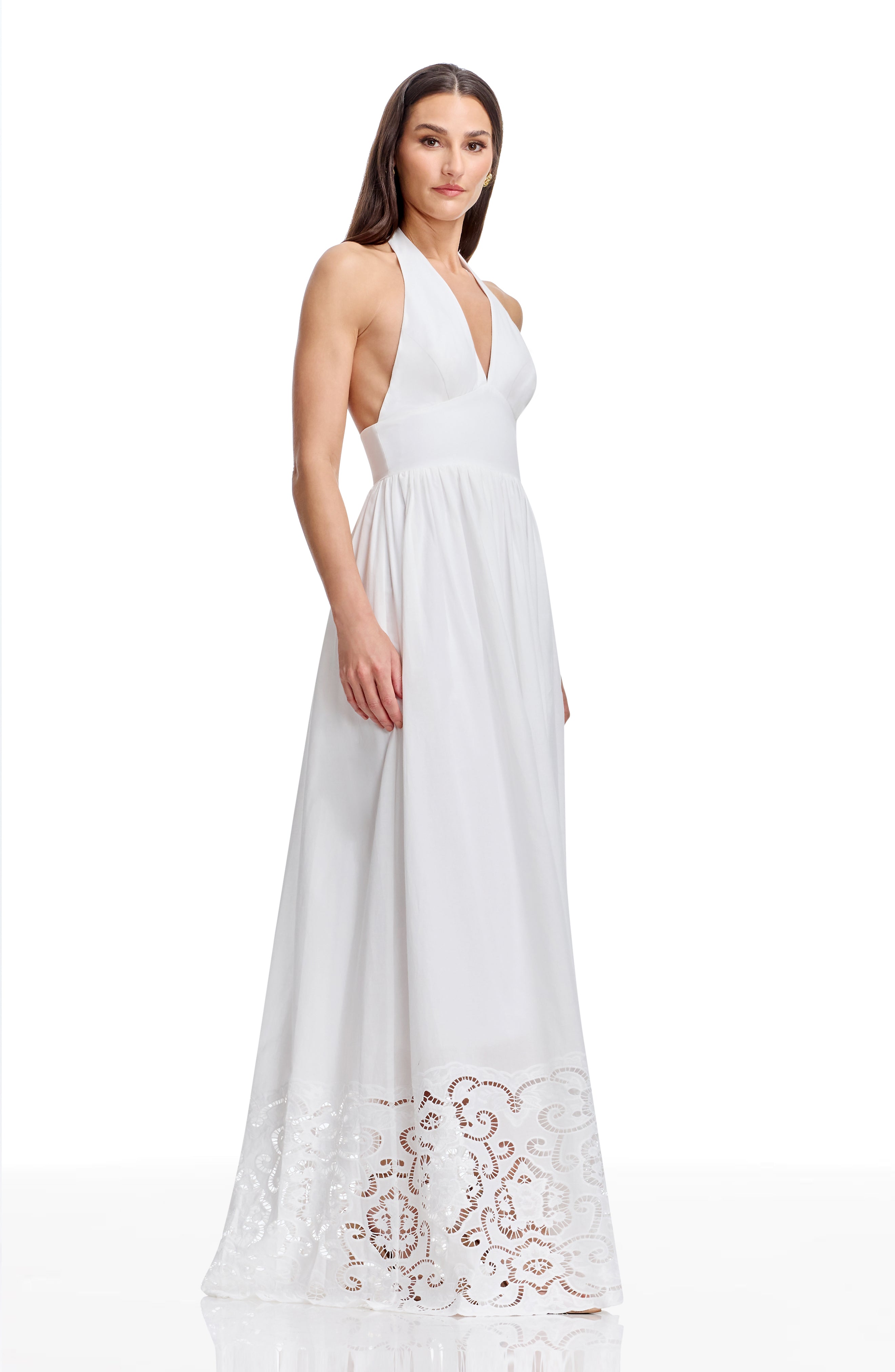 nessie halter dress The Population Gown - White Clothing. Clothing: PARTY