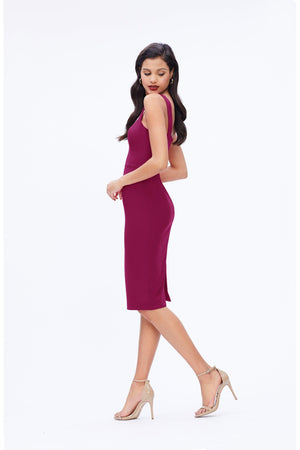 Nicole Dress / DARK MAGENTA