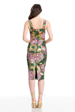 NICOLE DRESS / GOLD MULTI