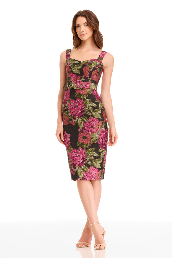 NICOLE DRESS / PINK ROSE MULTI