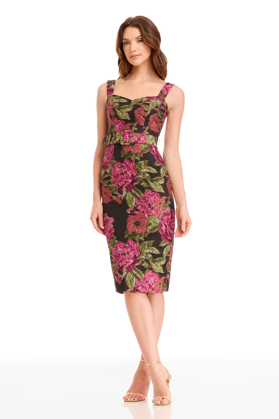 NICOLE DRESS / PINK ROSE MULTI