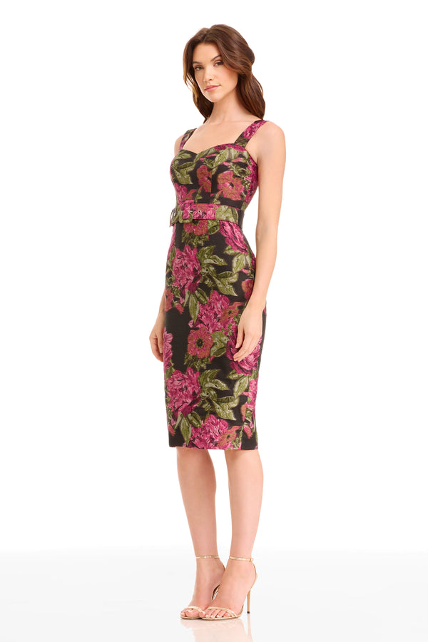 NICOLE DRESS / PINK ROSE MULTI