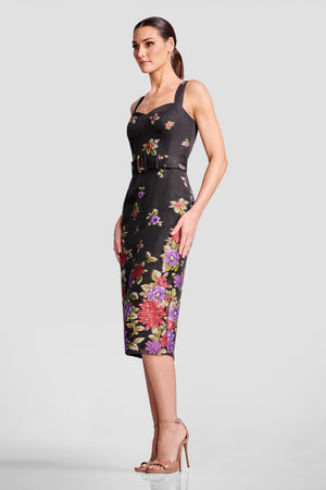 Nicole Dress / BLACK MULTI