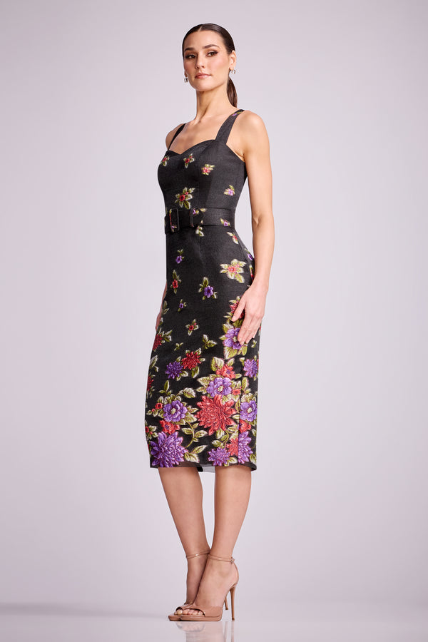 Nicole Dress / BLACK MULTI