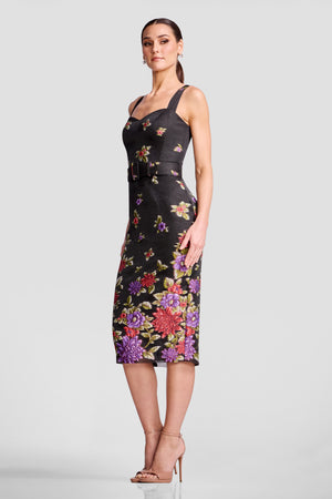 Nicole Dress / BLACK MULTI