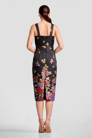 Nicole Dress / BLACK MULTI
