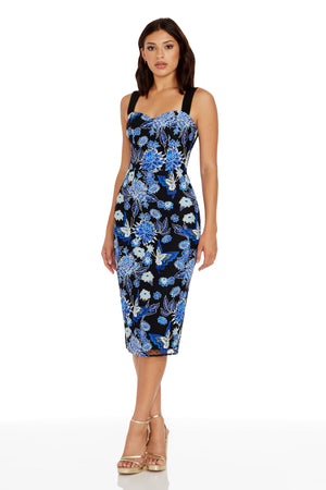 Nicole Dress / COBALT MULTI