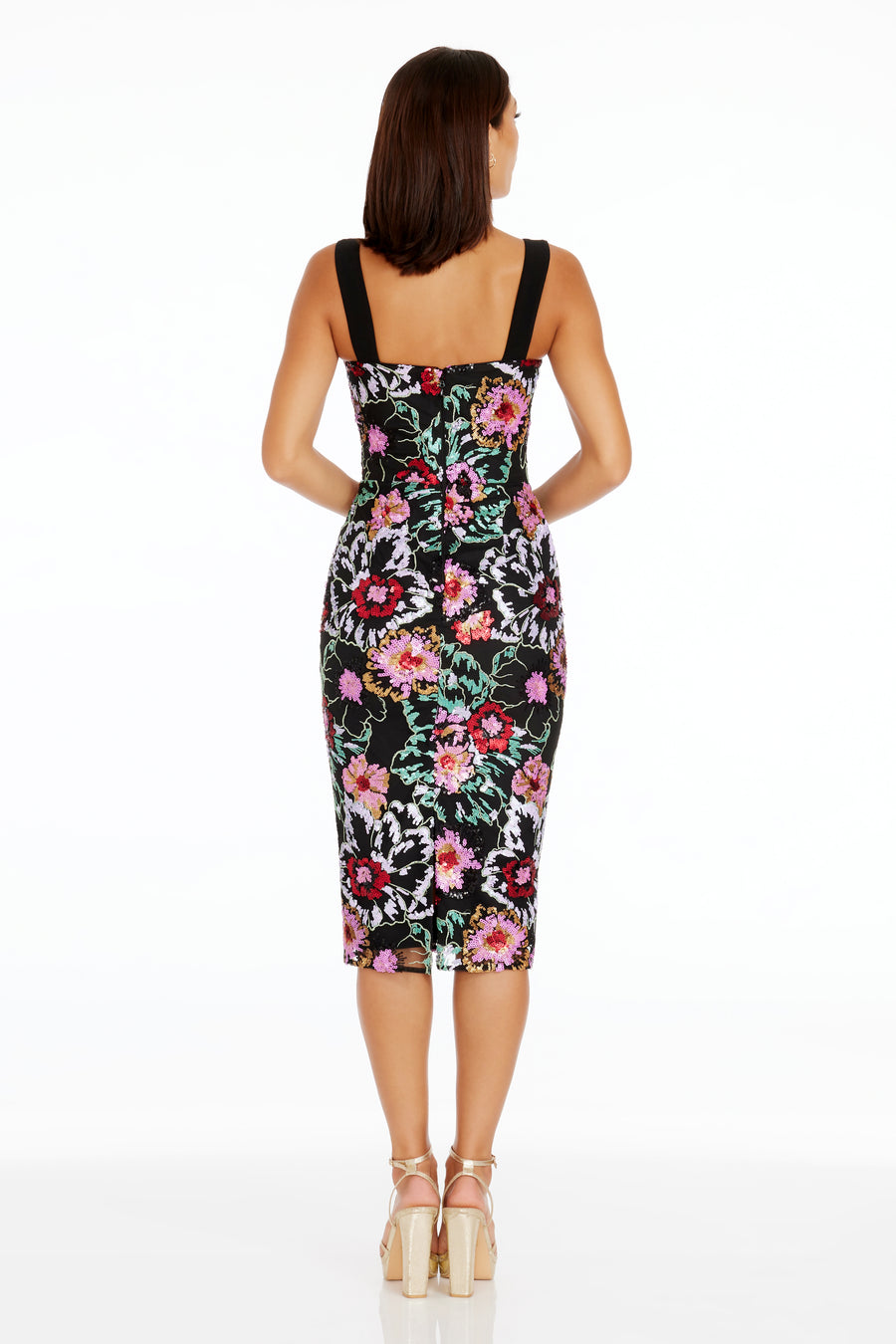 Nicole Dress / BLACK MULTI