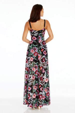 Nina Gown / BLACK MULTI