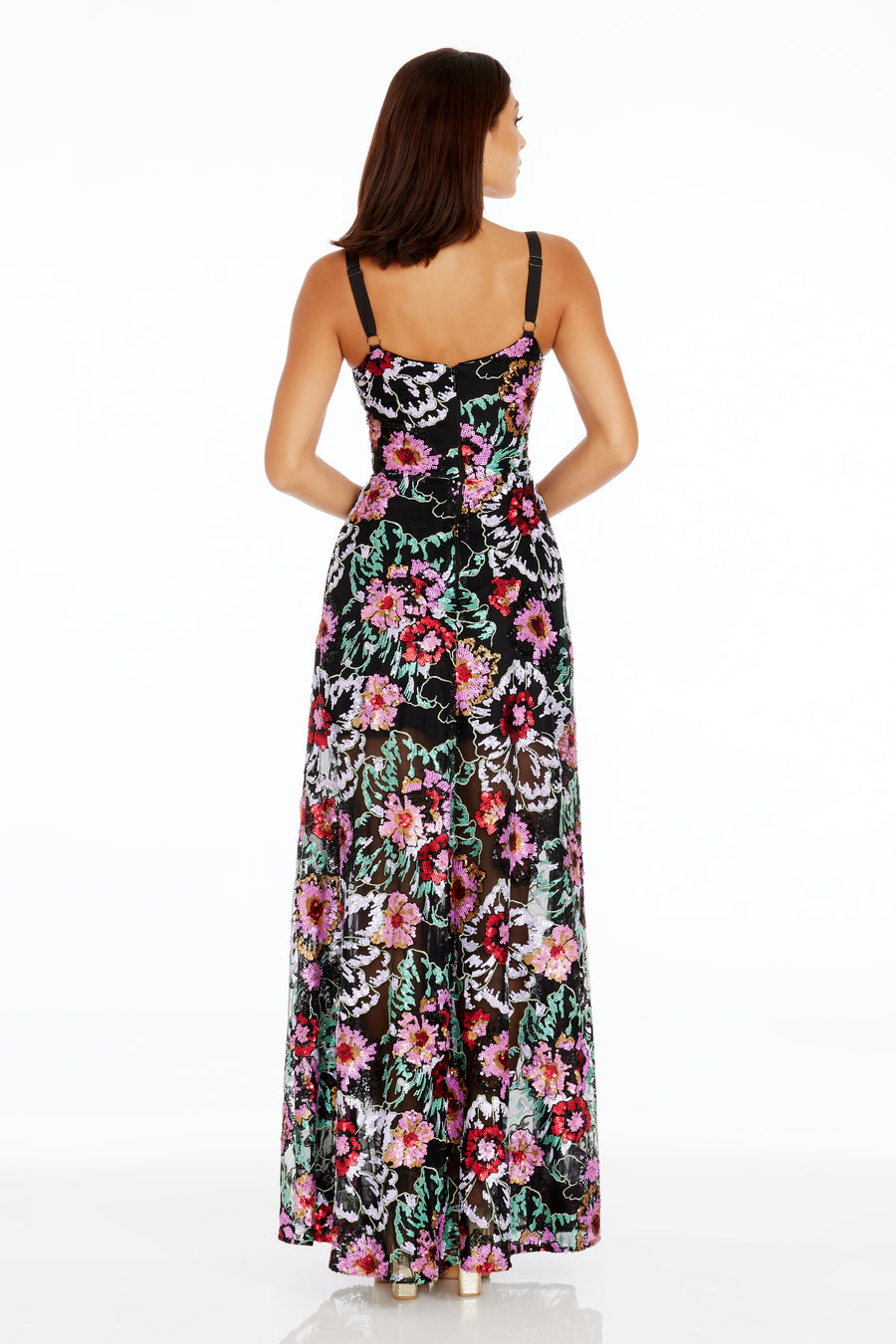 Nina Gown / BLACK MULTI