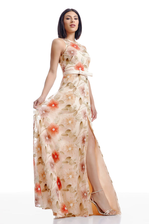 Nonie Dress / Champagne Multi