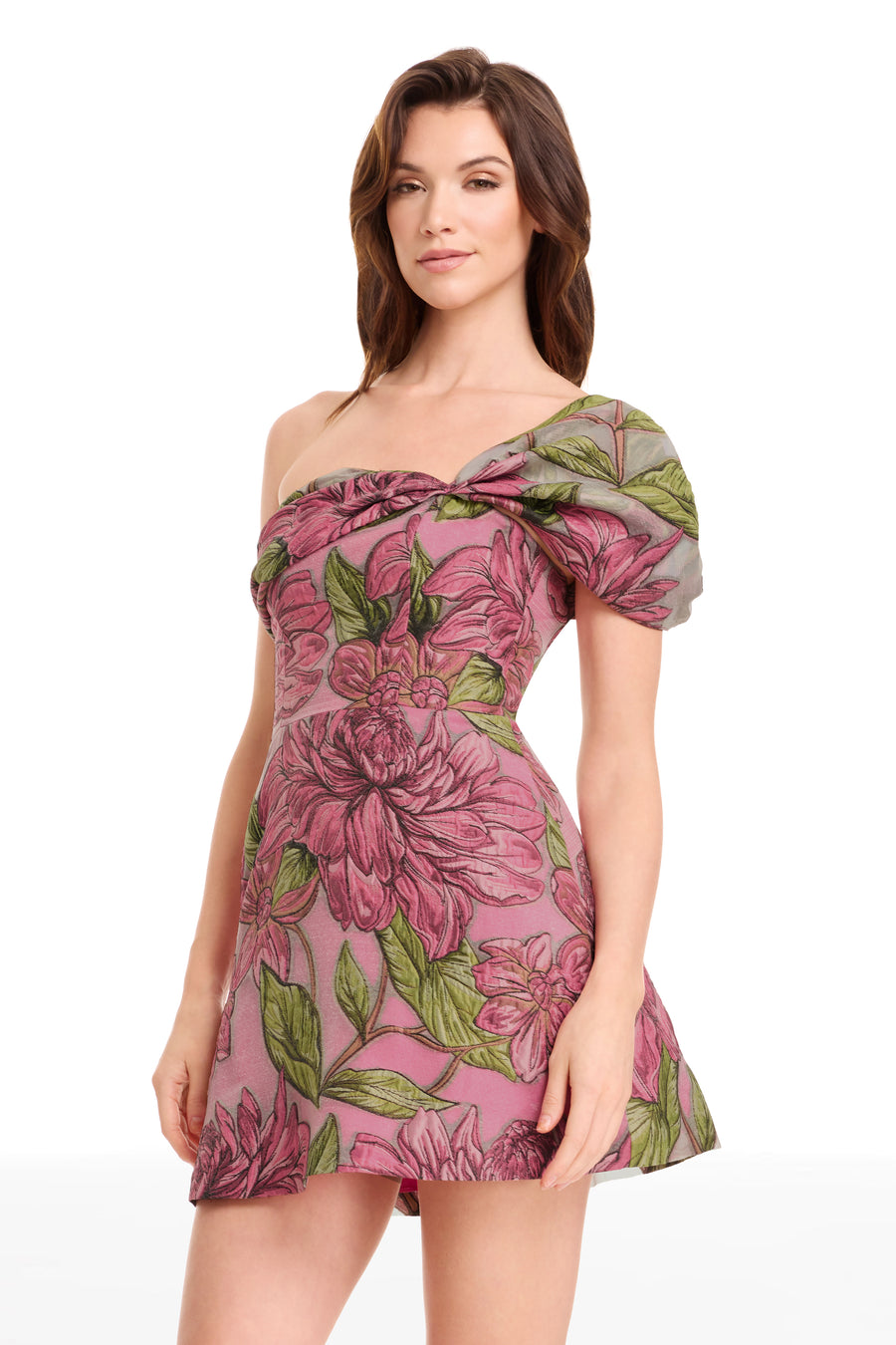 OLIVE DRESS / BRIGHT FUCH M