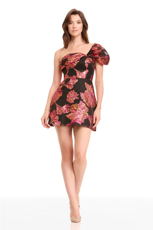 OLIVE DRESS / FUCHSIA MULTI