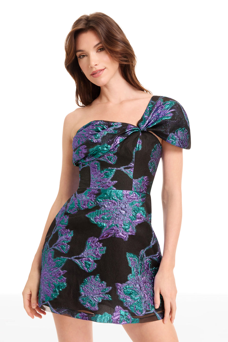 dress the population olive dress Dress the Population Women's Off the Shoulder Mixed Media Cocktail Minidress - Black