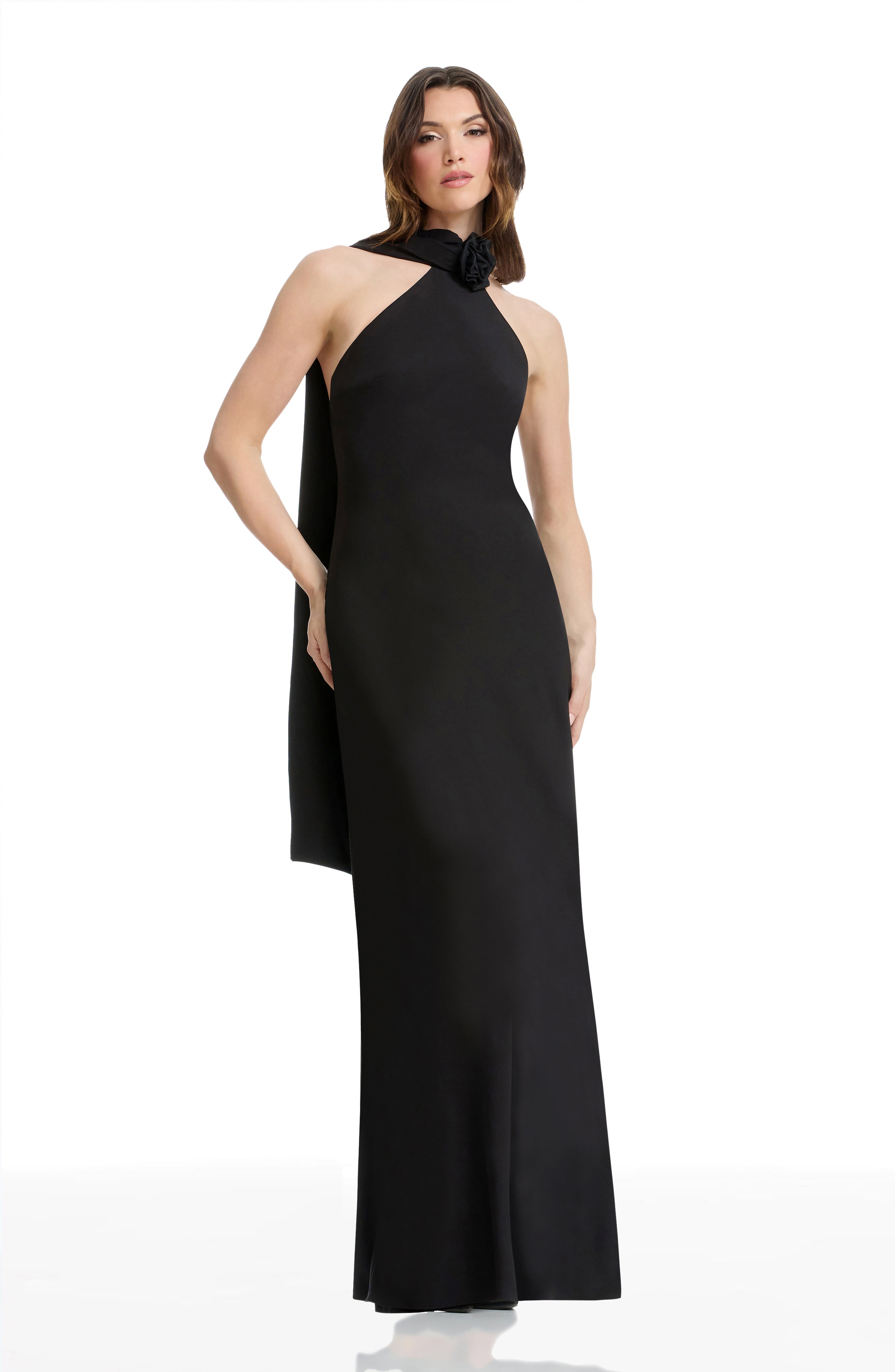 dress the population halter dress Women's Olivia Neck - Black Wedding dresses 2024