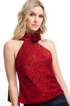 OLIVIA TOP / ROUGE MULTI