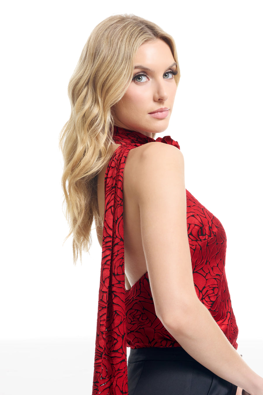 OLIVIA TOP / ROUGE MULTI