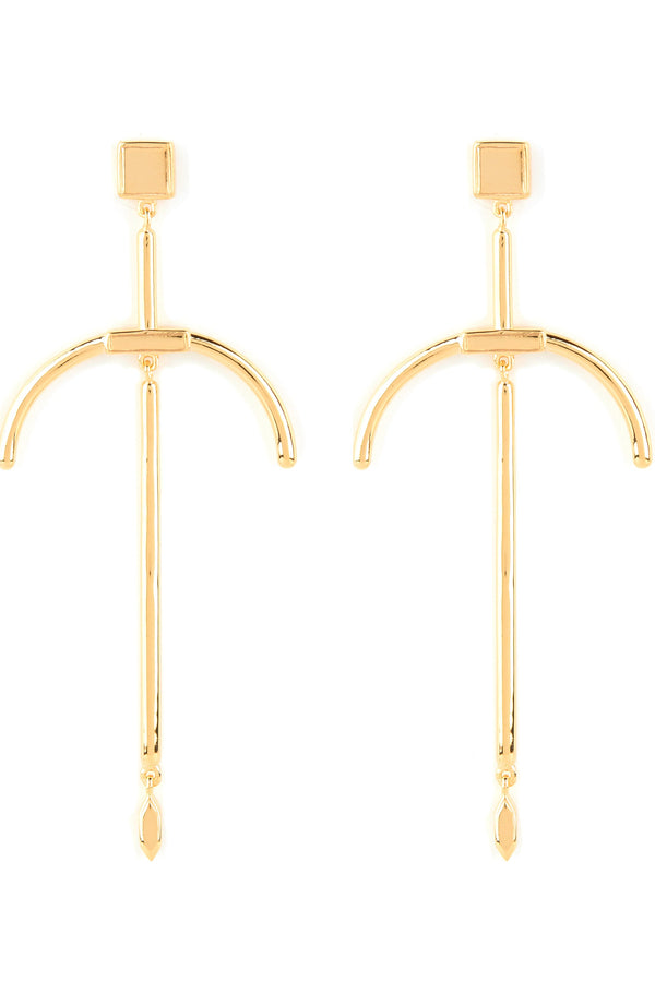 gold vermeil chandelier earrings