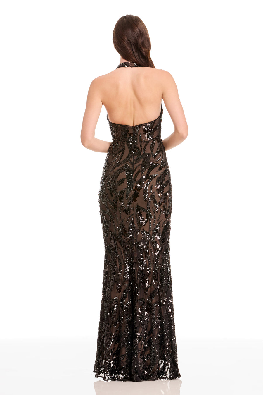 PAIGE GOWN / BLACK-NUDE