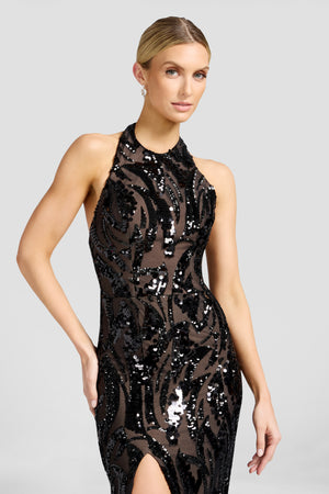 Paige Gown / BLACK-NUDE