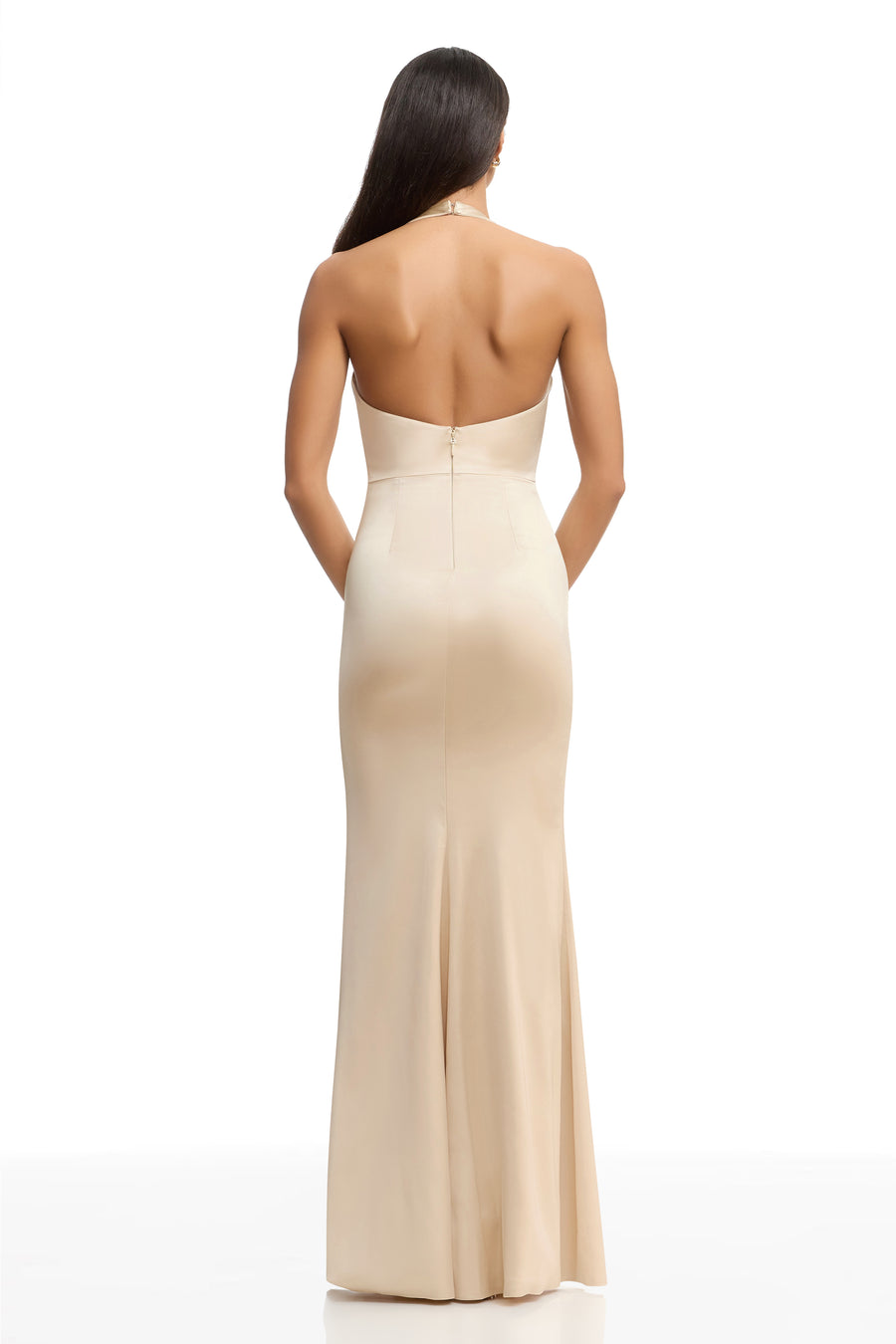 dress the population paige dress Dress The Population Paige Halter Gown - SAGE