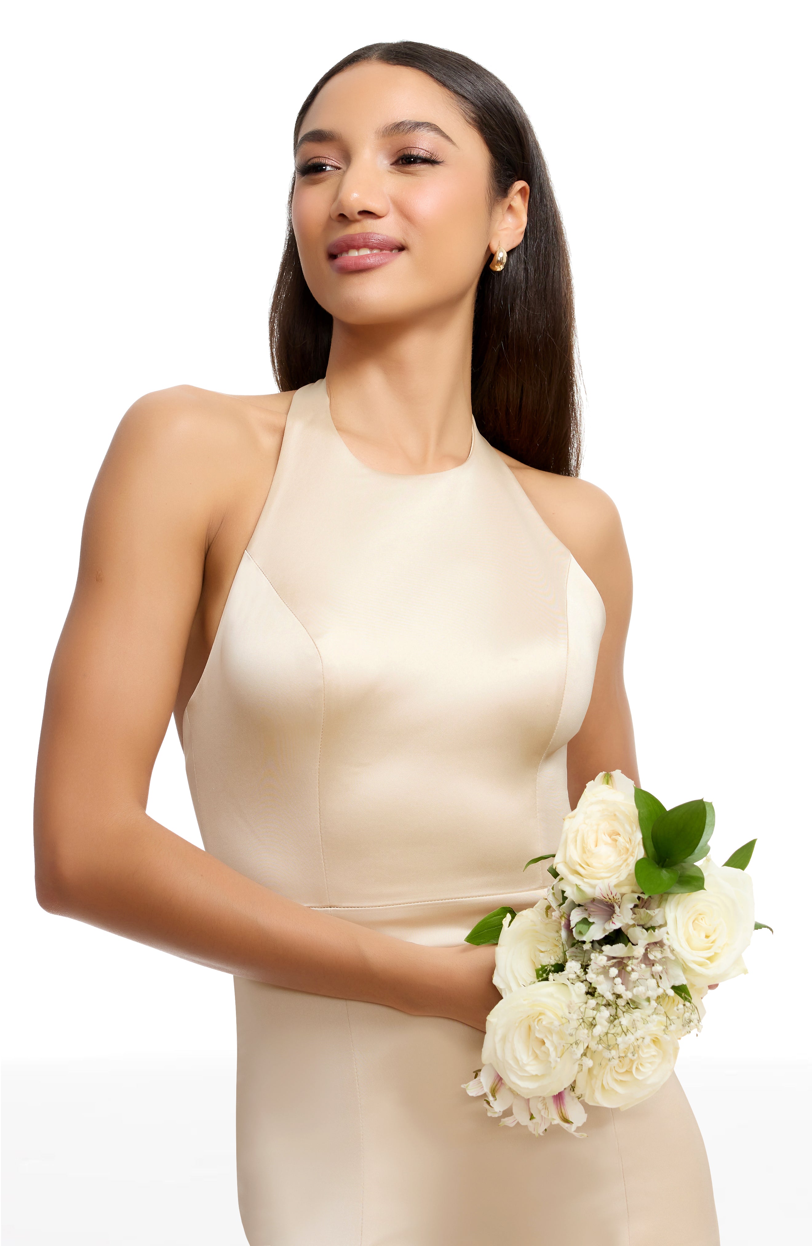 dress the population paige dress Dress the Population Paige Gown - White