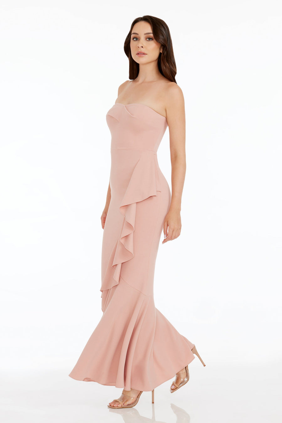 The Champagne Ruffle Gown – Selkie