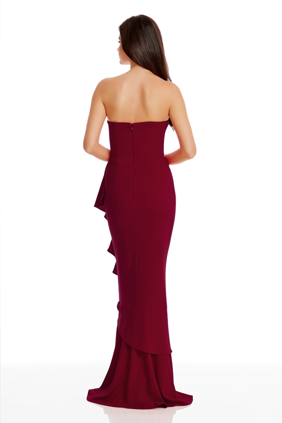 dress the population paris gown Dress The Population Paris Sequin Ruffle Strapless Maxi Dress