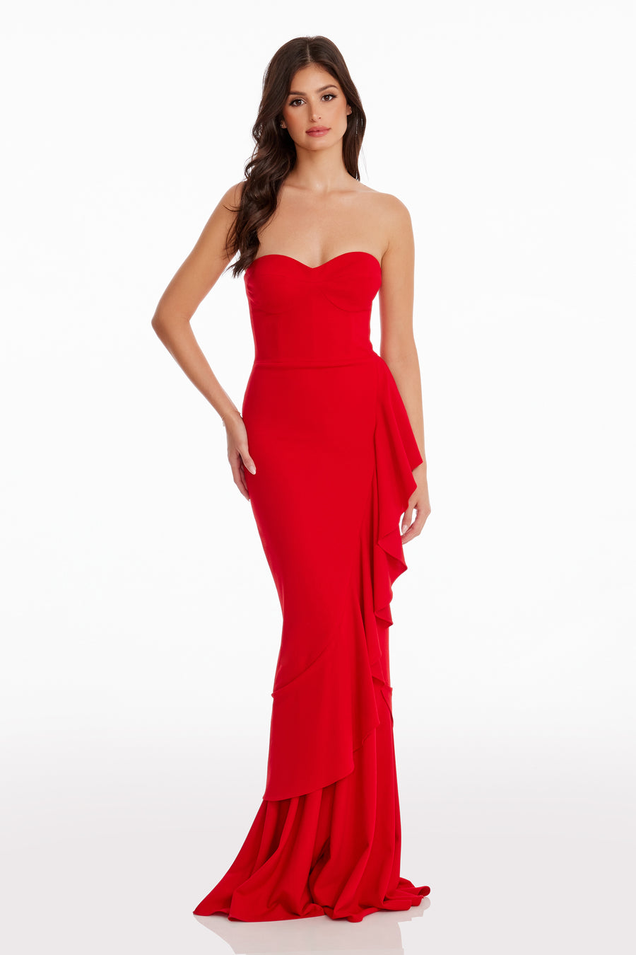 Dress The Population Paris Gown - White - XXL Dress The Population Paris Gown - White - XXL