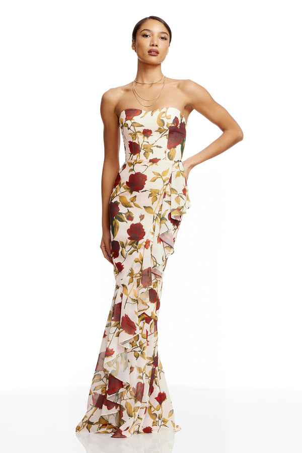 PARIS GOWN / CREAM MULTI