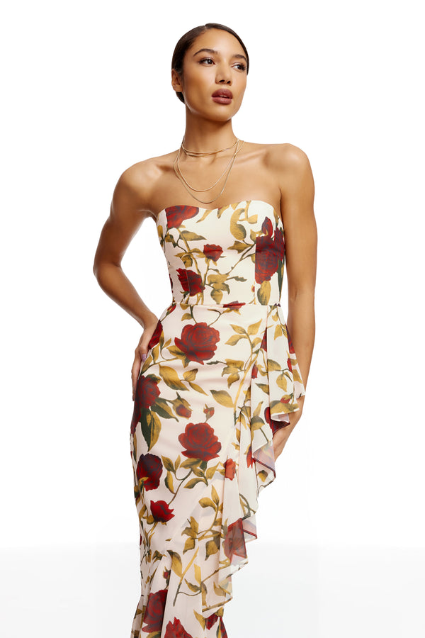 PARIS GOWN / CREAM MULTI