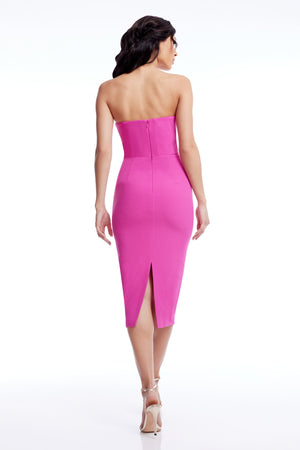 PERLA DRESS / BRIGHT FUCHSIA
